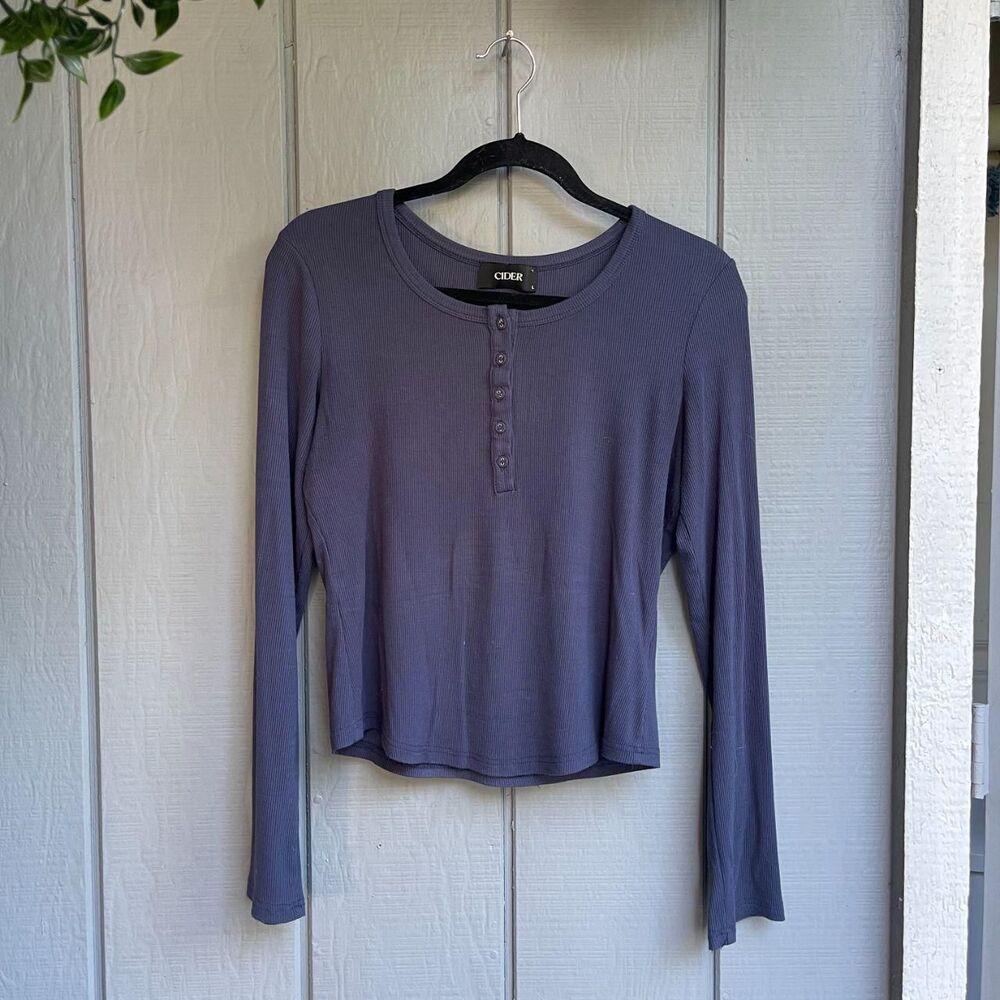 Cider Women's Blue and Navy Shirt